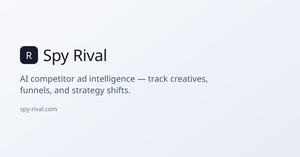 Spy Rival - Competitor Spying on Autopilot | #1 Adspy Tool